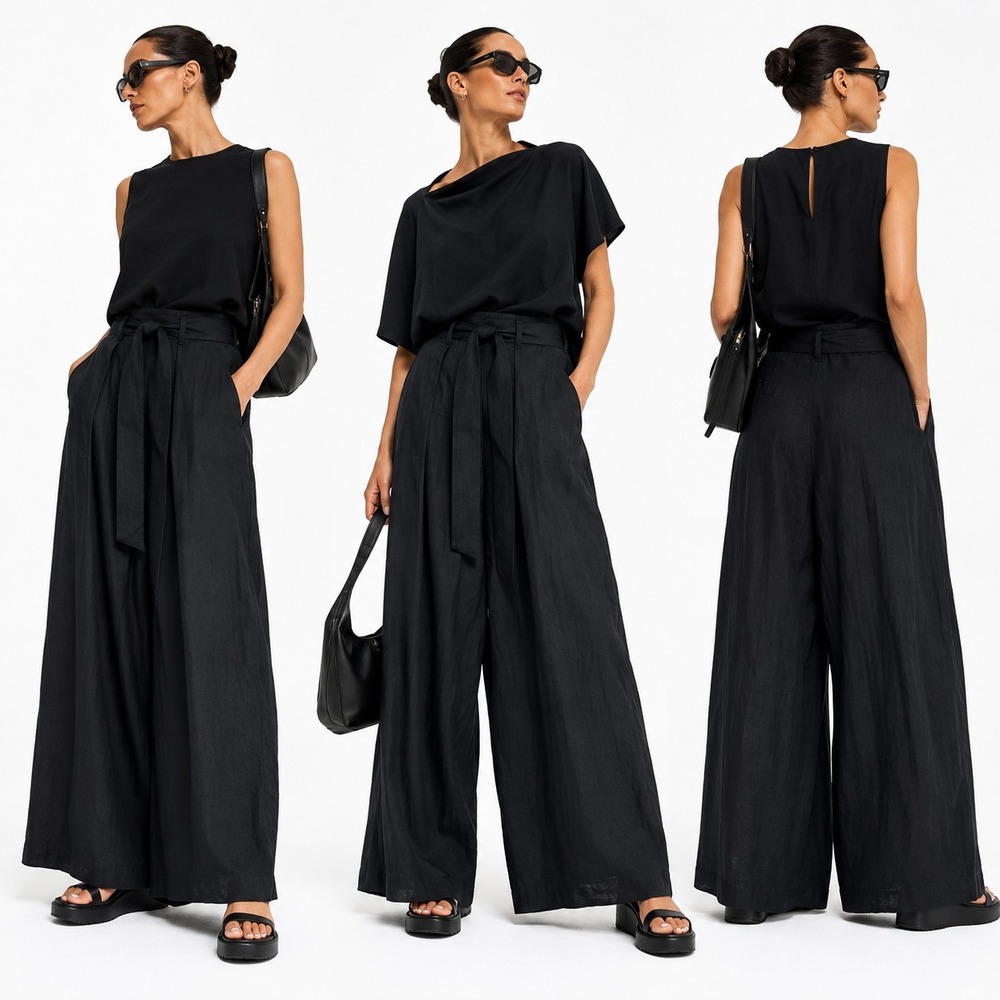 Ivan Grundahl Deconstructed Wide Leg Trousers Womens 42 (US L / 10) Avant Garde